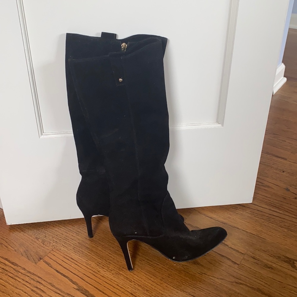 Ivanka Trump black suede boots